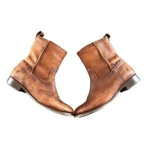 Frye Brown Leather Ankle Boots